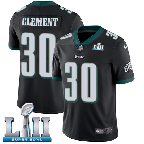 Nike Eagles #30 Corey Clement Black Alternate Super Bowl LII Youth Stitched NFL Vapor Untouchable Limited Jersey